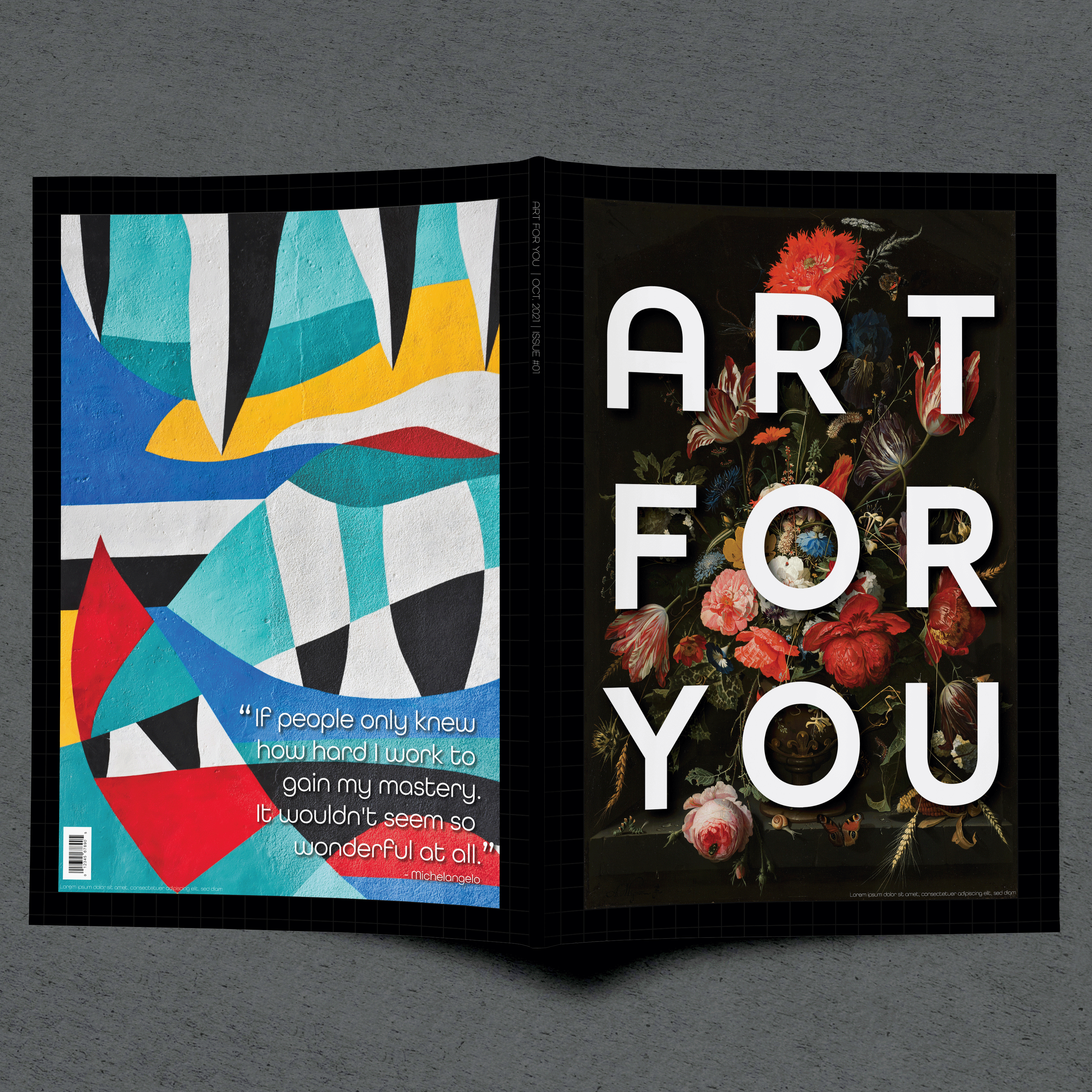 front and back cover image for art for you project