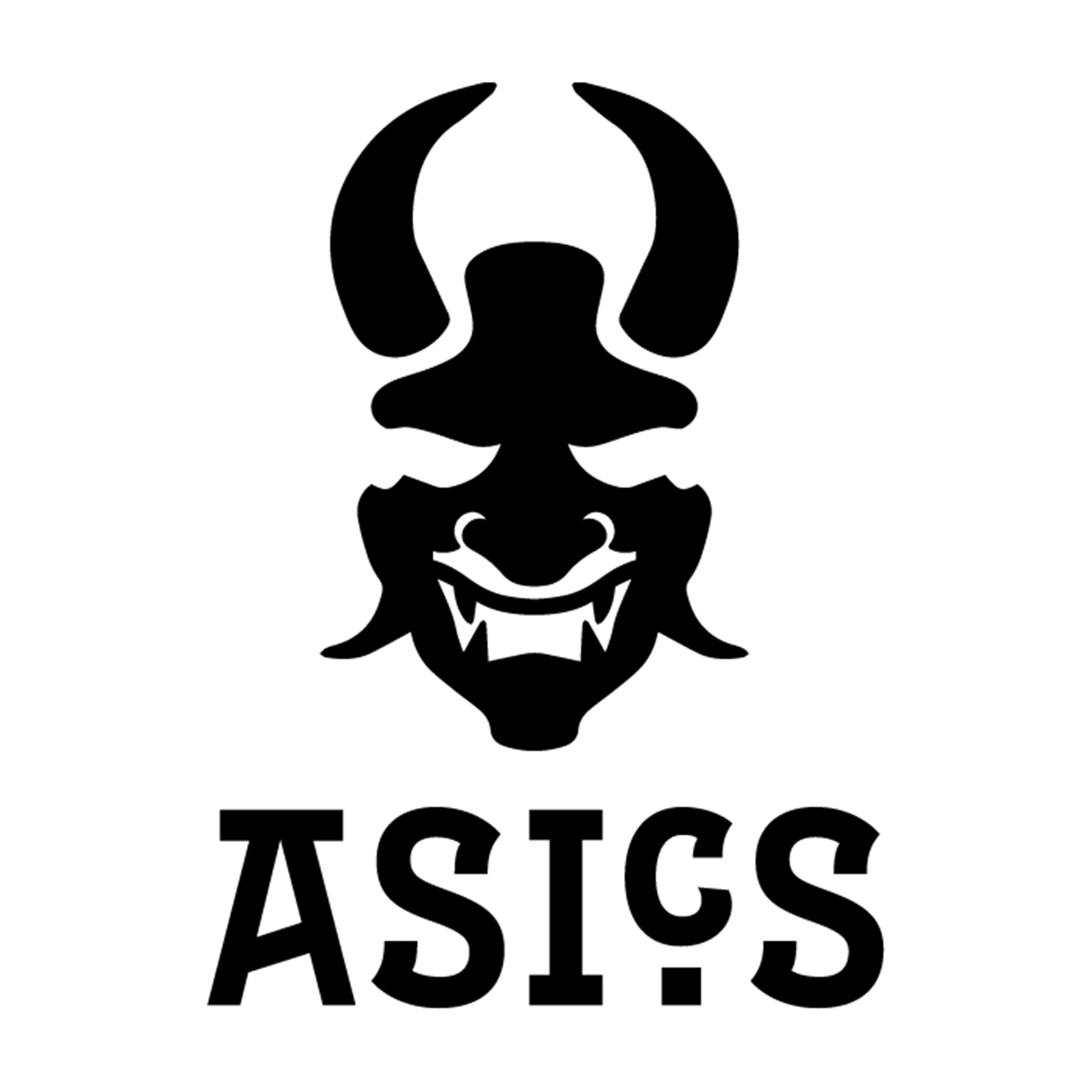 asics logo in black