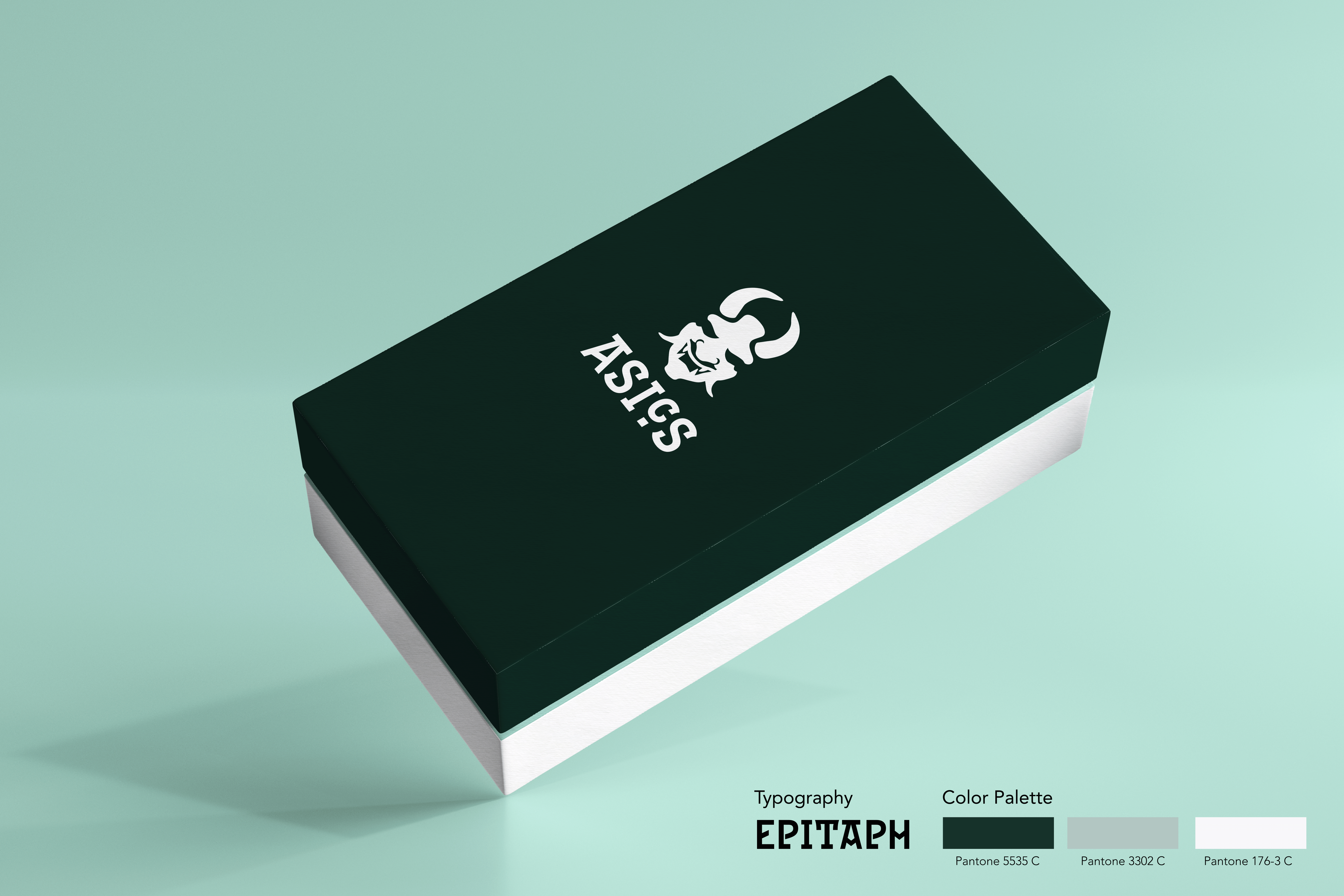 ascis logo shoe box mockup